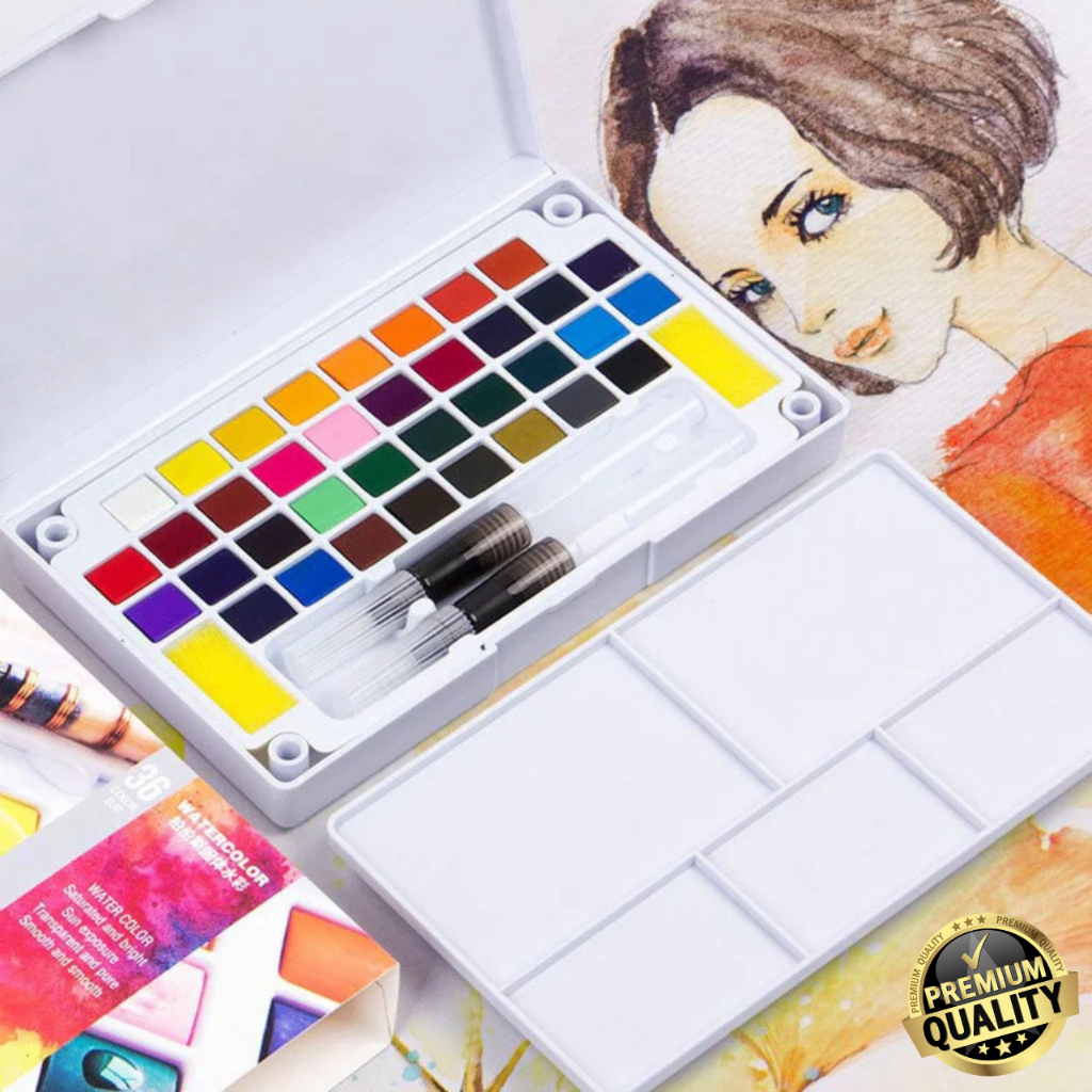 Art Nation SOLID WATERCOLOR สีน้ำตลับ อาร์ทติส original พร้อมพู่กันแทงค์ ในชุด ชุดสีน้ำ RUJI ราคา ถูกที่สุด ดีลบีเคเค แกลเลอรีภาพที่ 5