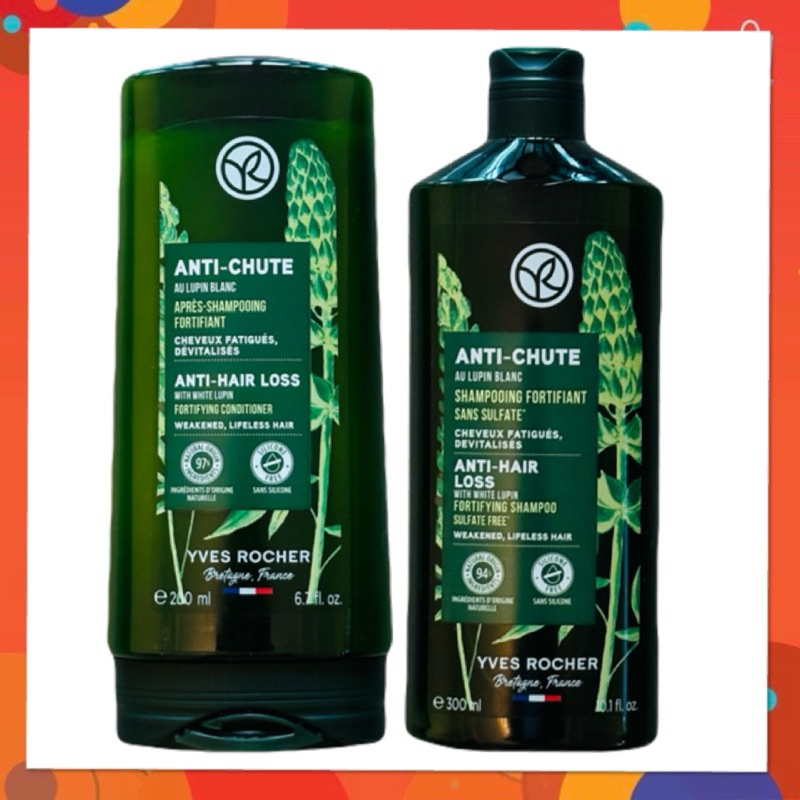Yves Rocher อีฟโรเช่ BHC Anti Hair Loss Shampoo 300 มล. /Conditioner 200 มล. แชมพู / ครีมนวด สูตรผมร่วง