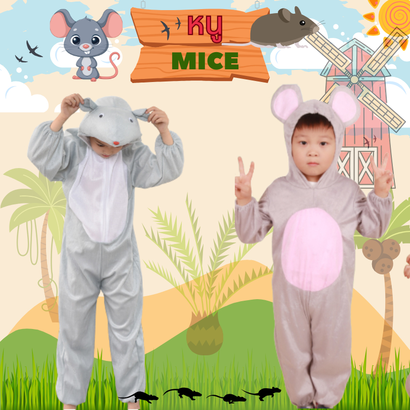 ชุดหนู  MICE  ชุดแฟนซีเด็ก ชุดแฟนซีหนู ชุดแฟนซีสัตว์ ชุดมาสคอต ชุดสัตว์