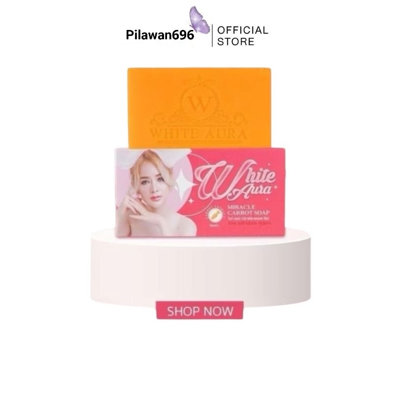 แพคเกจใหม่ สบู่ไวท์ออร่า สบู่ออร่าไวท์ White aura ของแท้100% มีคิวอาร์โค้ด