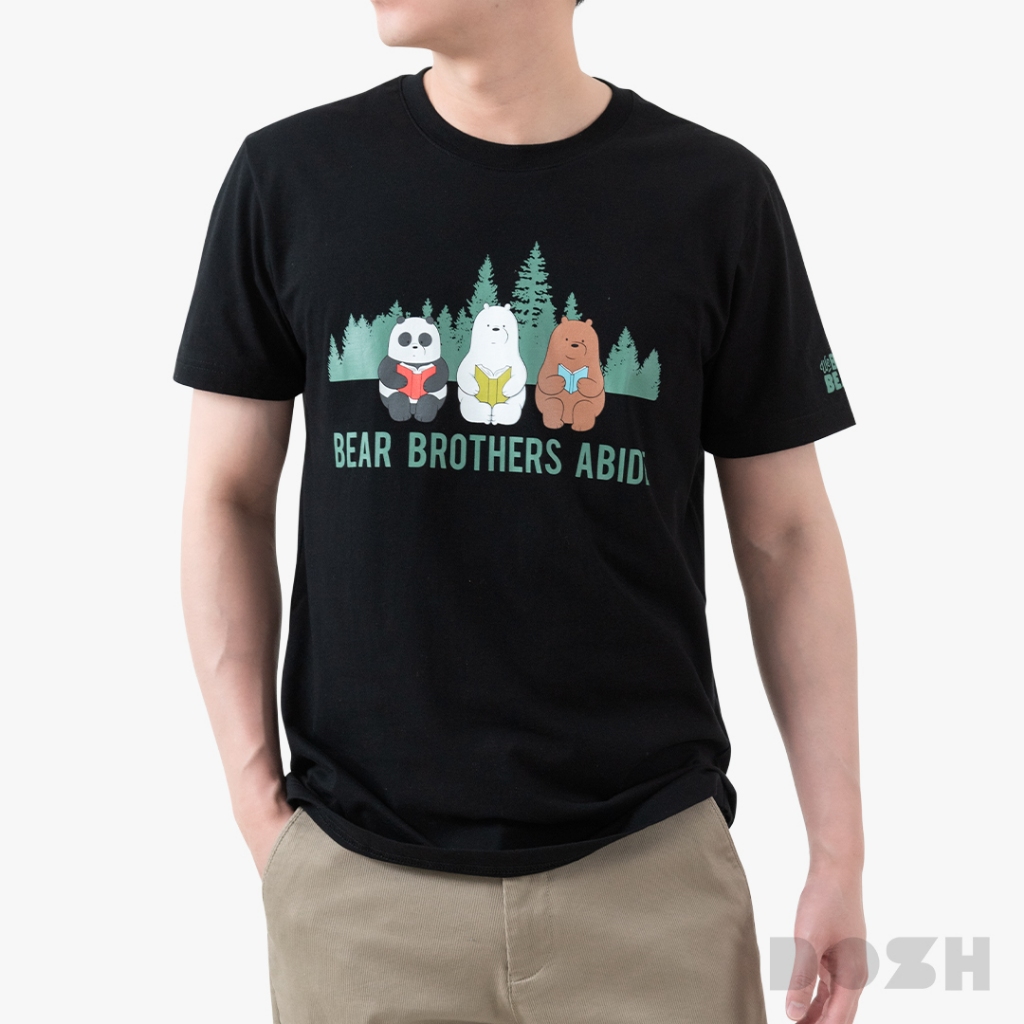 DOSH MEN'S T-SHIRTS WE BARE BEARS เสื้อยืดคอกลมผู้ชาย DBBMT5053-BL