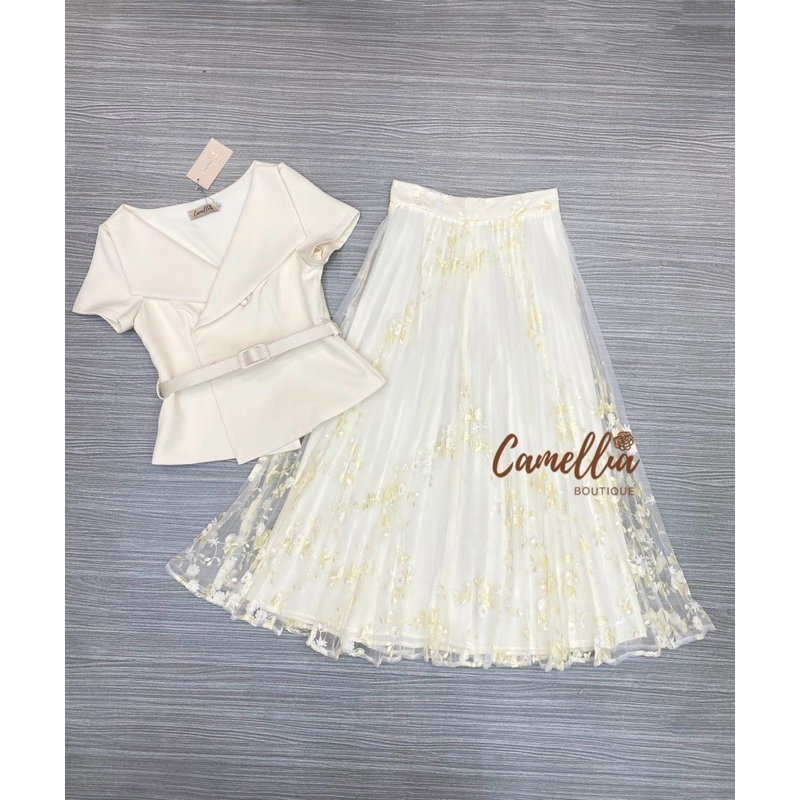 Camellia เสื้อ+กระโปรงมุ้ง ชุดสวยออกงาน