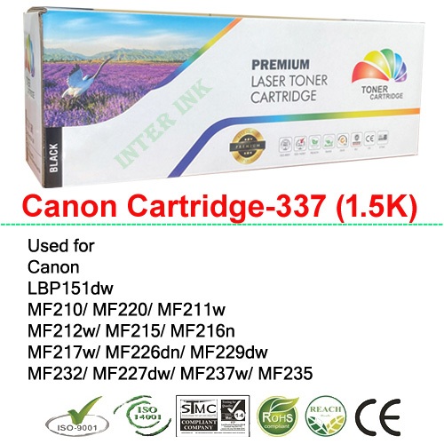 หมึก Canon MF235/ MF237w/ MF241d/ MF244dw/ MF246dn/ MF249dw (Cartridge-337) 1.5K Color Box