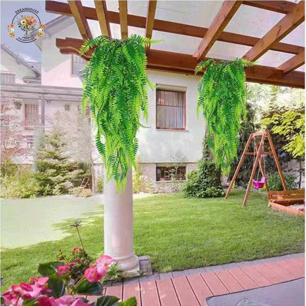 ต้นไม้ปลอม 82cm สีเขียวเปอร์เซีย ใบไม้ปลอม เป็นพลาสติก  สําหรับแขวนตกแต่งผนังบ้าน สวน - รูปที่ 5