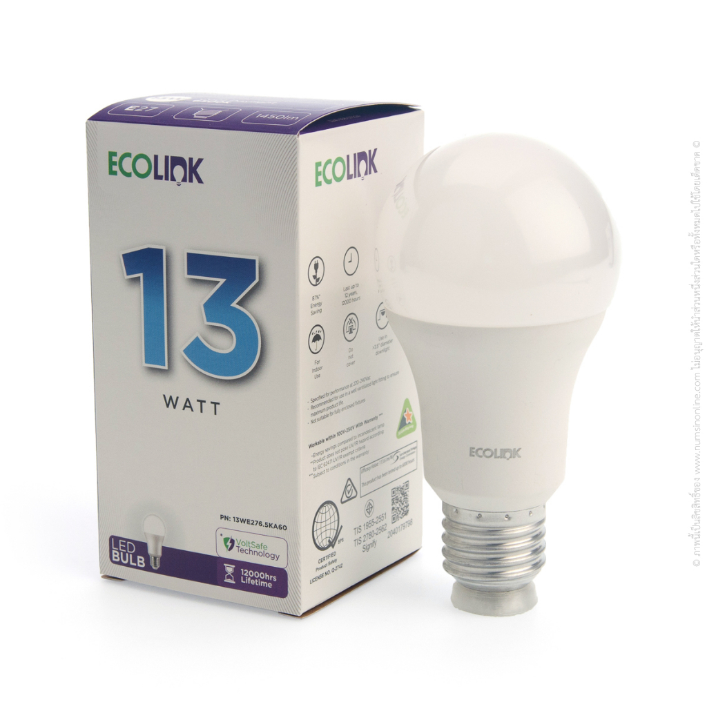 หลอดแอลอีดี 13W E27 ECOLINK LEDBulb