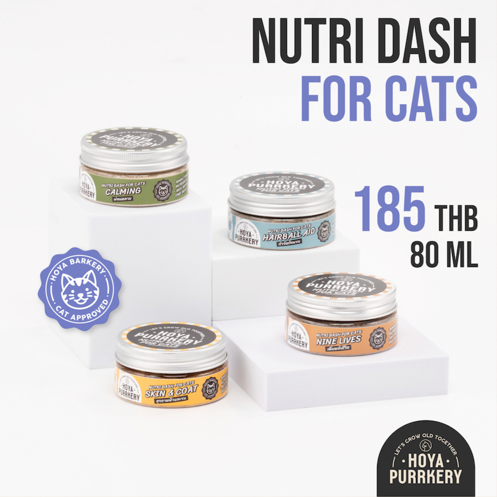 Nutri Dash for cats ผงโรยอาหารสำหรับน้องแมว Hoya Purrkery Hoya Barkery