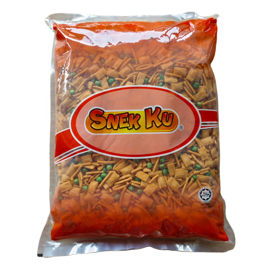 SNEK KU สเน็คกู ขนมขาไก่มาเลย์ผสมถั่ว ถุง 1.8 กิโลกรัม อร่อย สุดคุ้ม