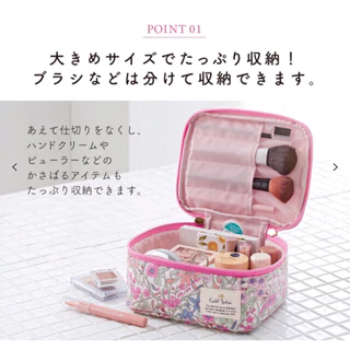 [พร้อมส่ง🇹🇭] กระเป๋าเครื่องสำอางค์ Cyalel Yahato x Sanrio Liberty Fabrics Cometics bag