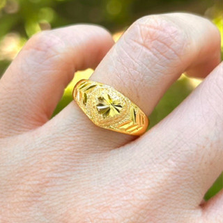 แหวนหัวใจหน้าเล็กหุ้มเศษทองทนทาน RG52