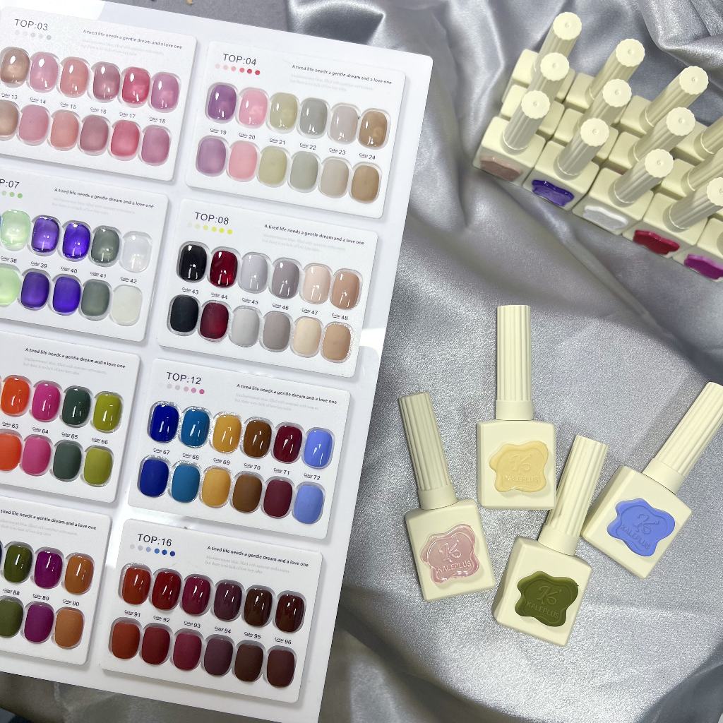 รุ่นใหม่ Kale Plus KL01-096 สี สีพื้นสียอดนิยม สีเจลลี่ สีคลาสสิก สีทาเล็บเจล 15ml ต้องอบ