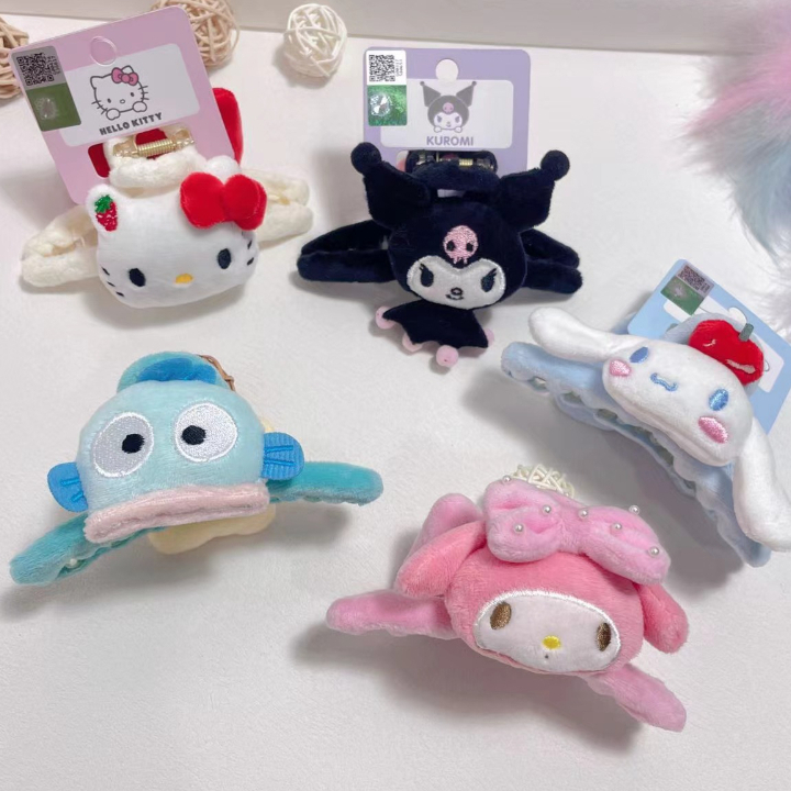 พร้อมส่ง กิ๊บติดผม ประดับตุ๊กตาการ์ตูน สองด้าน งานแท้100% ลิขสิทธิ์แท้จากSANRIO