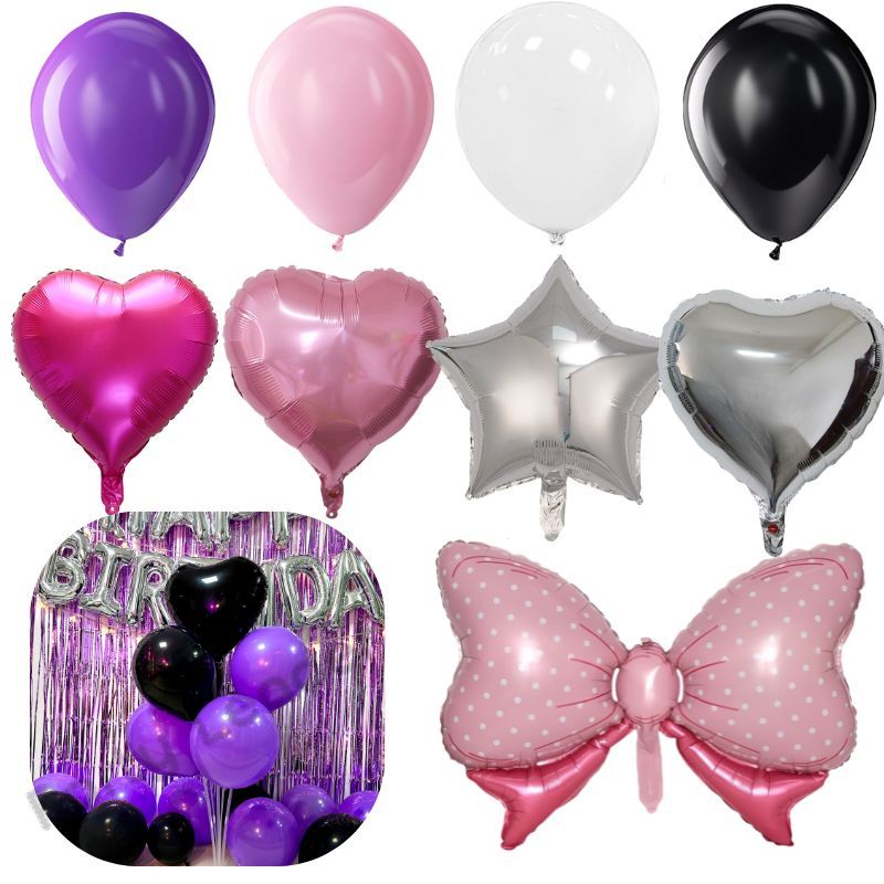 ส่งสินค้าทุกวัน ลูกโป่งวันเกิด 18 นิ้ว Happy Birthday set พื้นหลัง วันเกิด จัด ห้องวันเกิด