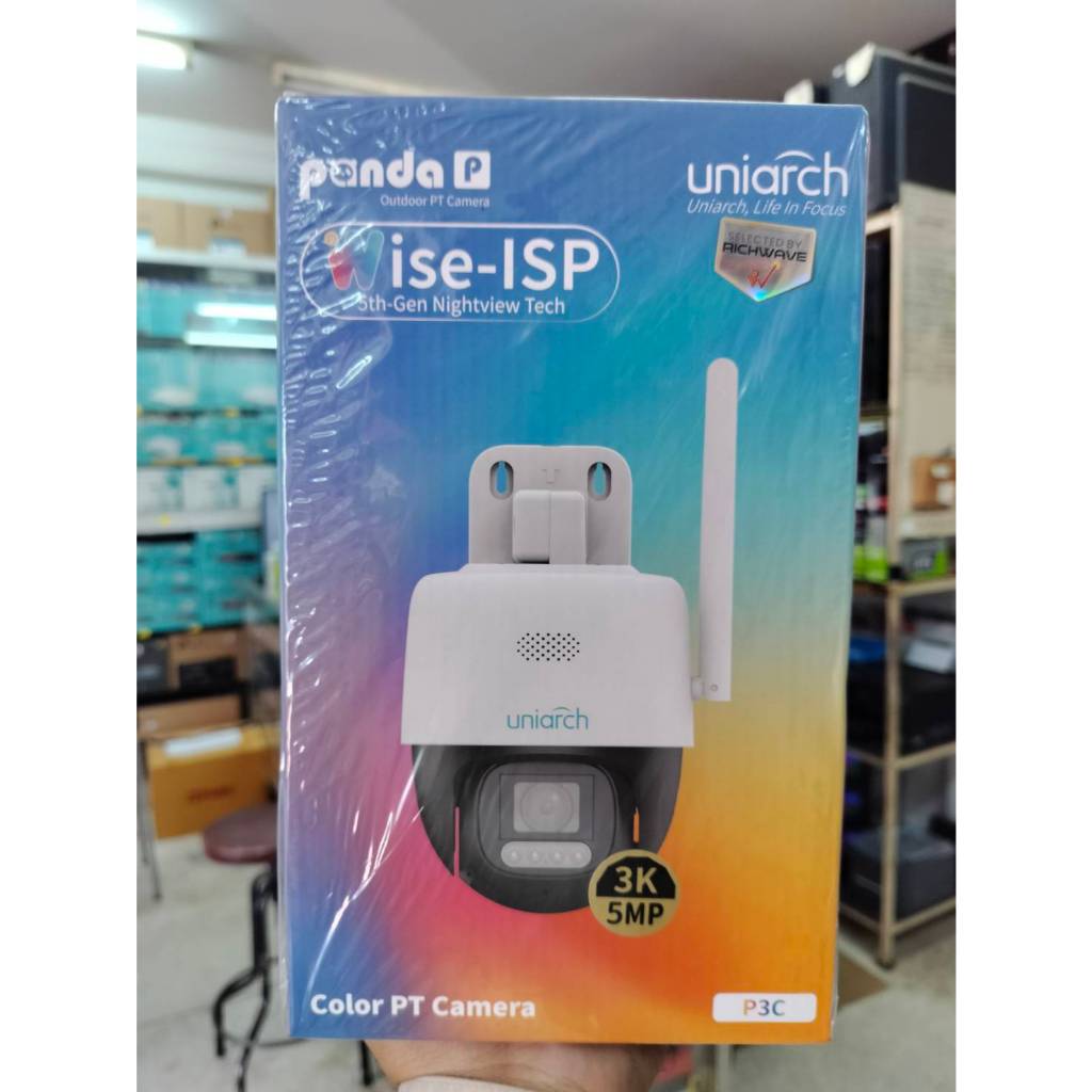 UNIARCH PANDA Uho-P3C-M5F4 (4 mm.) กล้องวงจรปิดระบบ IP WIFI 5 MP มีไมค์และลำโพงในตัว ภาพสี ใช้งานนอก