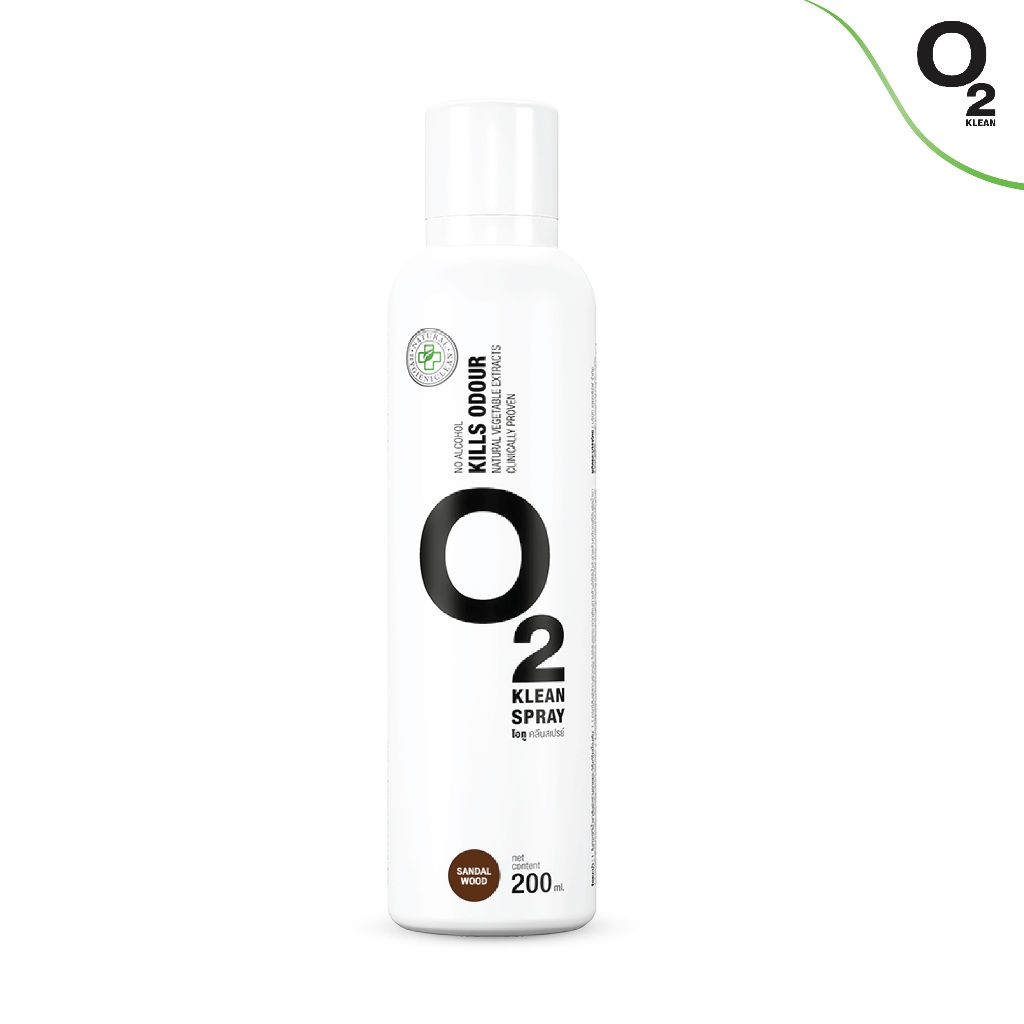 O2 Klean Spray ขนาด 100ml กลิ่น sandalwood สเปรย์ดับกลิ่น จากสารสกัดธรรมชาติ 100%