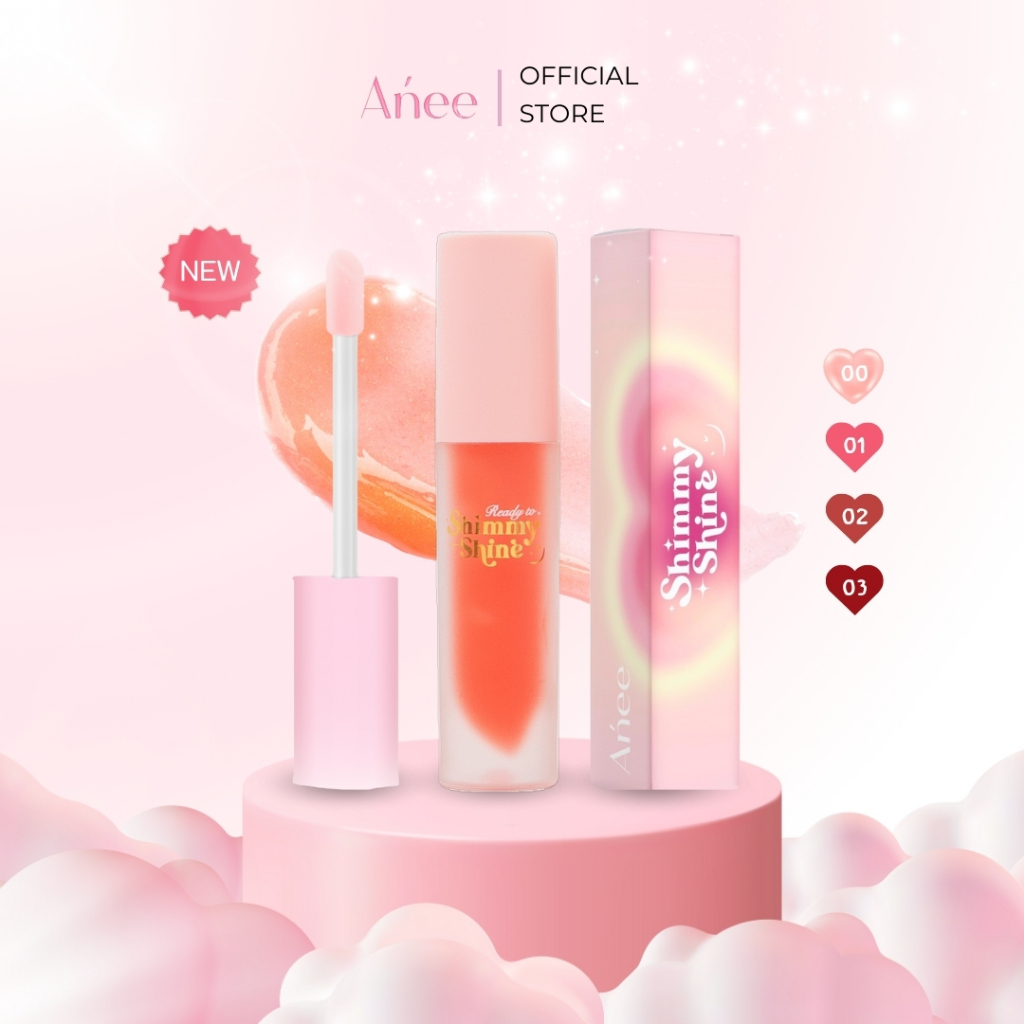Ańee Shimmy Shine - Jelly Tint ลิปทินท์บำรุง ริมฝีปากชุ่มชื้น เนื้อบางเบาเม็ดสีแน่น ฉ่ำวาว ไม่เหนอะหนะ
