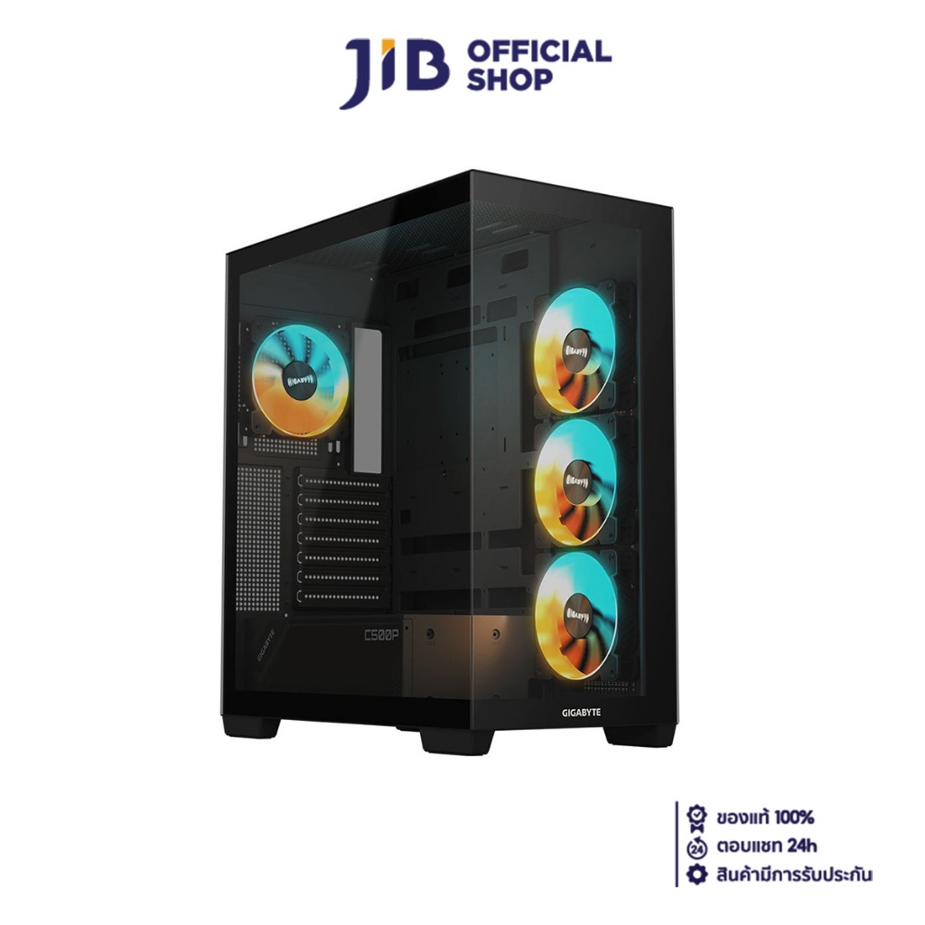 CASE (เคส) GIGABYTE C500 PANORAMIC STEALTH BLACK (ATX)