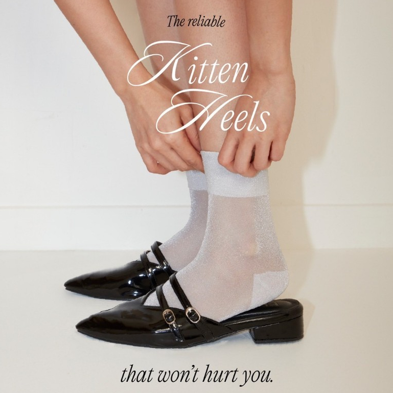 [พร้อมส่ง/แนะนำเผื่อ 1-2 ไซส์ เคยใส่ไซส์ .5 +2]Flynn - Kitten heels รองเท้าหัวแหลม ส้น 1 นิ้ว ไม่บีบหน้าเท้า นุ่มสบาย