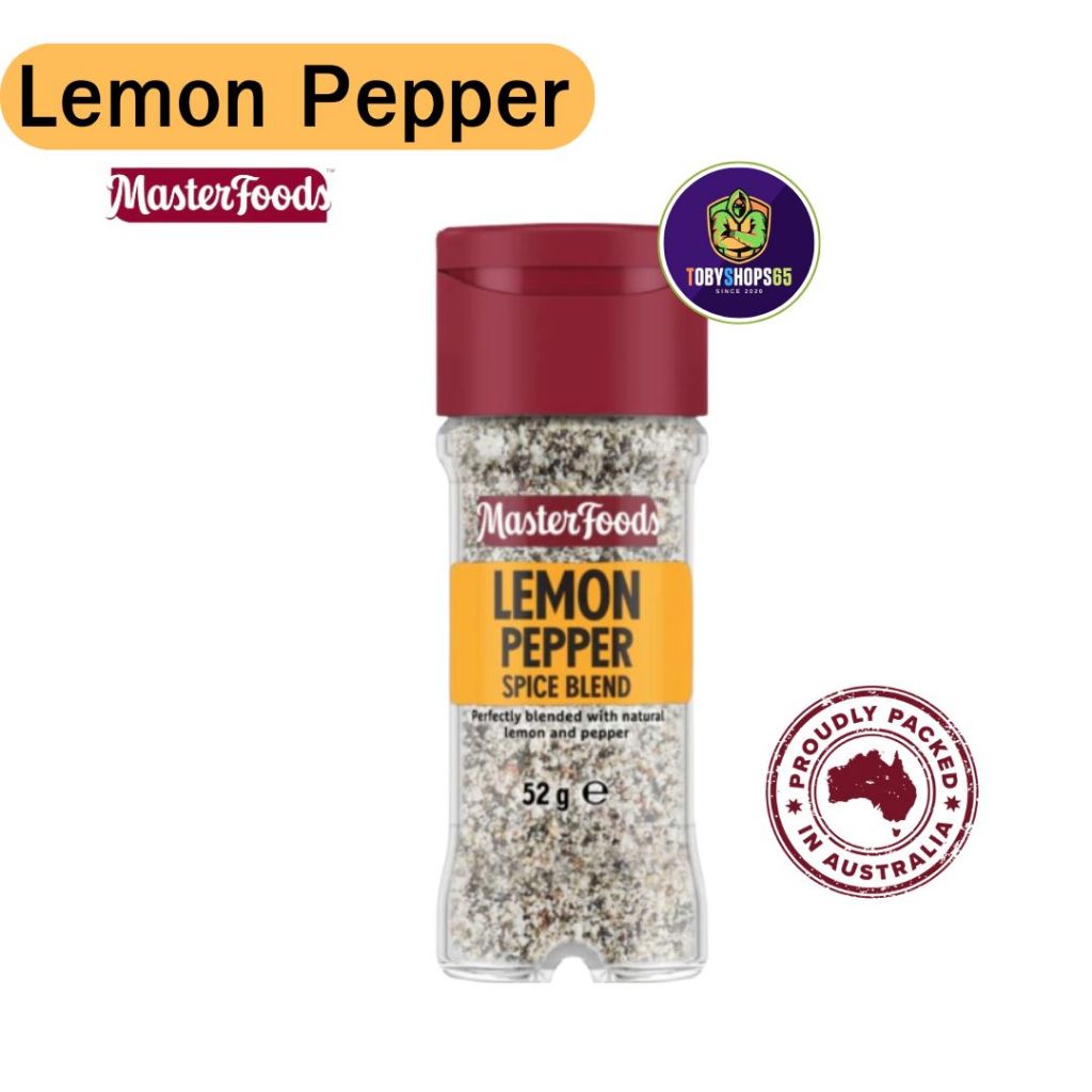 MasterFoods Lemon Pepper Seasoning 52g ผงพริกไทยผสมมะนาว ผงปรุงรส