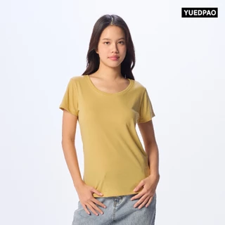 Yuedpao Ultrasoft Non-Iron 2025 เสื้อยืดคอกลมผู้หญิง ไม่ย้วย ไม่หด ไม่ต้องรีด ผ้านุ่ม ไม่ขึ้นขุย Set Dry Leaf