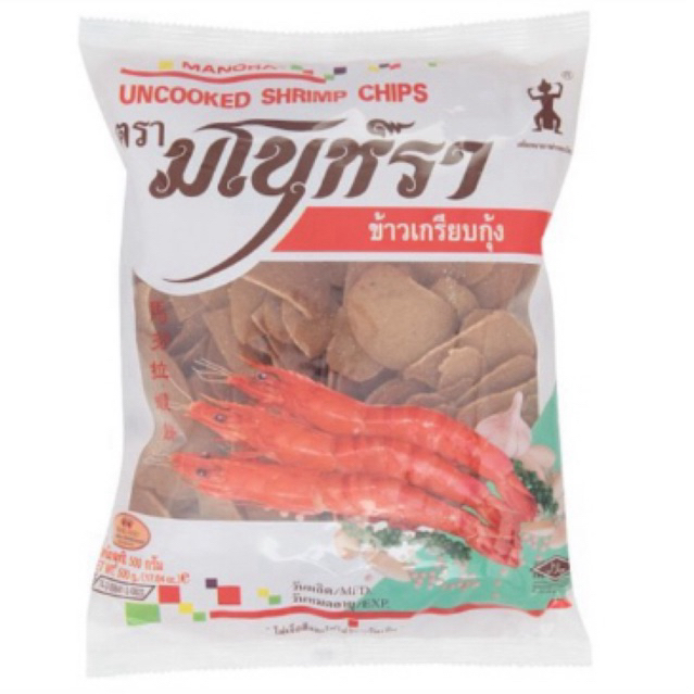 มโนห์ราข้าวเกรียบกุ้งดิบขนาด500กรัม