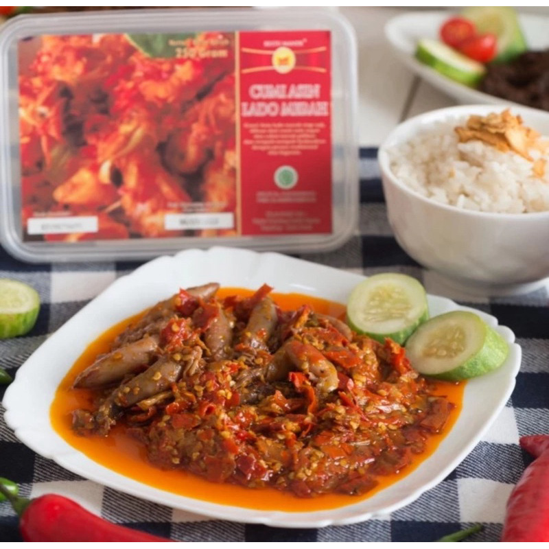 Indonesia Cumi Asin Lado Restu Mande 250 gram / Restu Mande Spicy Balado Salted Squid