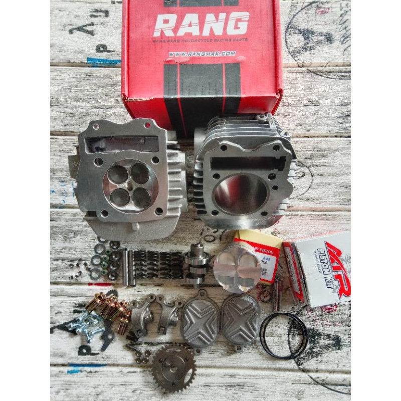 ชุด 4 วาลว์ 66/67 ใส่ W125 งานฝาแรง(RANG)พร้อมเซ็ตหลังวาลว์ ลูกสูบ AIR สลัก15 พร้อมหลบวาลว์ใส่ชัก5ชั