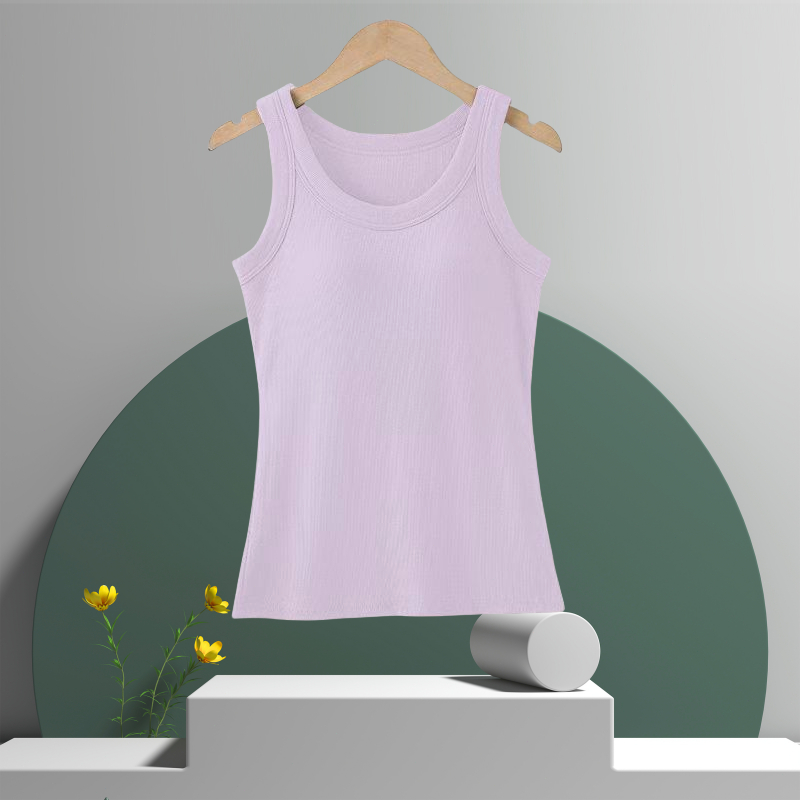 เสื้อกล้าม ผ้าร่อง มีบราในตัว เนื้อผ้าเเน่น งานดีมาก "สินค้าพร้อมจัดส่ง"