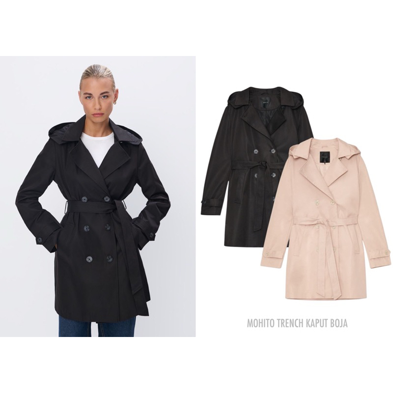 MOHITO เทรนด์โค้ท เสื้อกันหนาว คอปก TRENCH KAPUT BOJA (C1305)