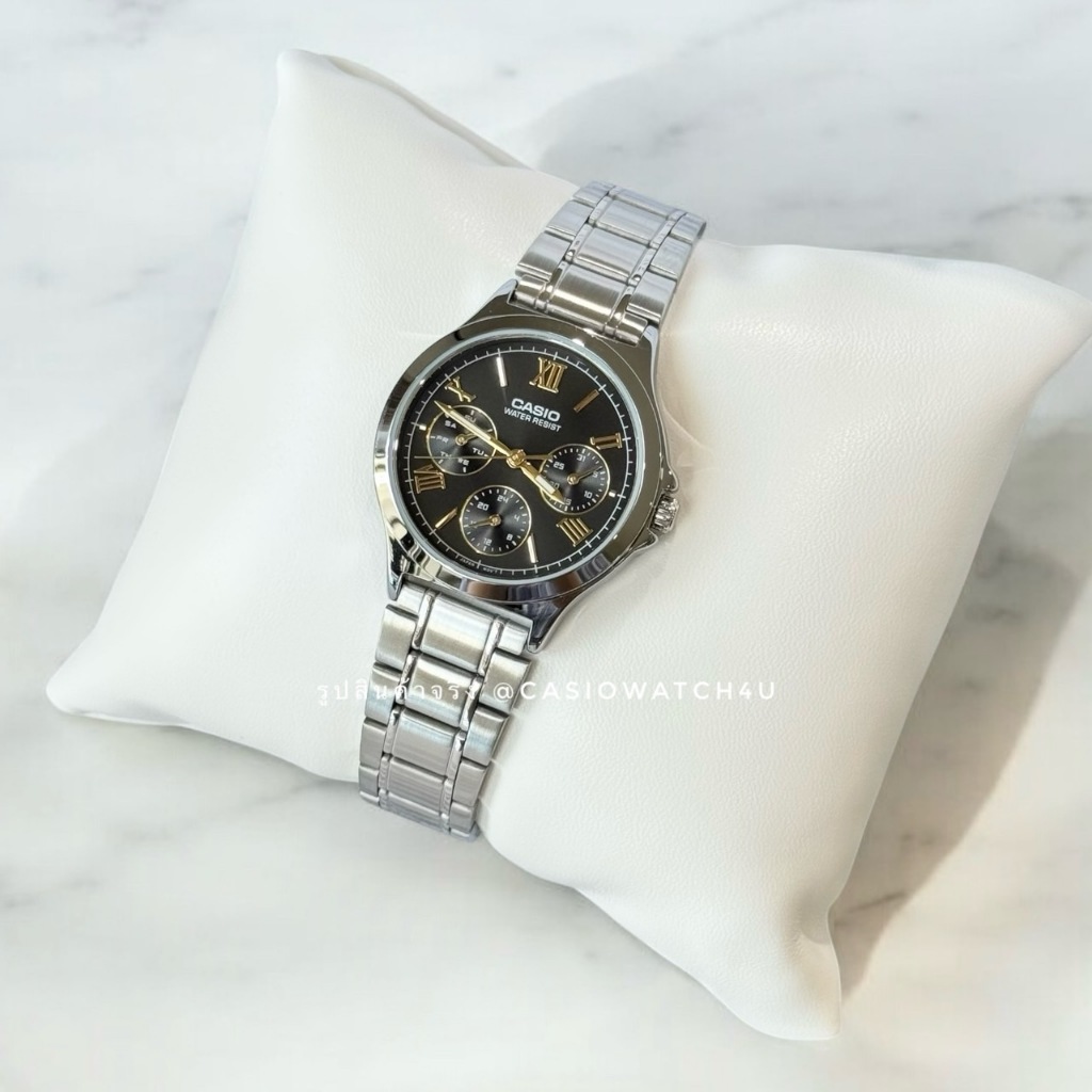 CASIO นาฬิกาข้อมือผู้หญิง รุ่น LTP-V300D-1A2 / LTP-V300D / LTP-V300 รับประกันศูนย์เซ็นทรัล cmg