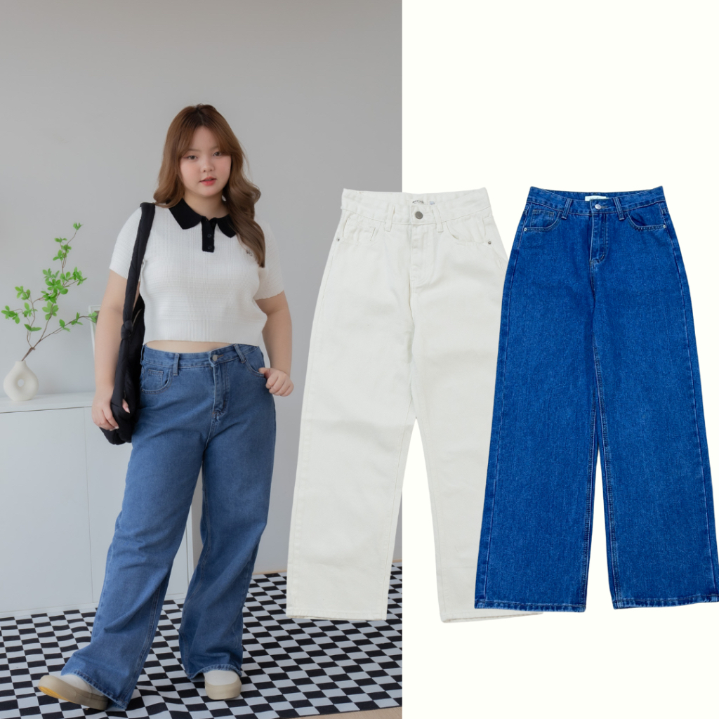avo uni jeans pants กางเกงยีนส์ขายาวรุ่นแรกก รุ่นนี้อยากกรี๊ดแรงๆ ทรงสวยมากกก เป็นทรงกระบอกที่ถูกต้อง ใครใส่ก็รอด☀️ ราคา ถูกที่สุด ดีลบีเคเค