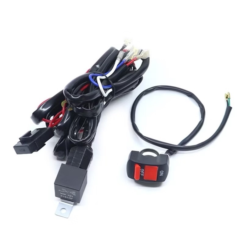 tk_auto  Led Spot สวิตช์ไฟ Tow สองไฟหน้าสายไฟ Group การปรับเปลี่ยนรถไฟหน้าสายไฟ 12 V/24 V 40A