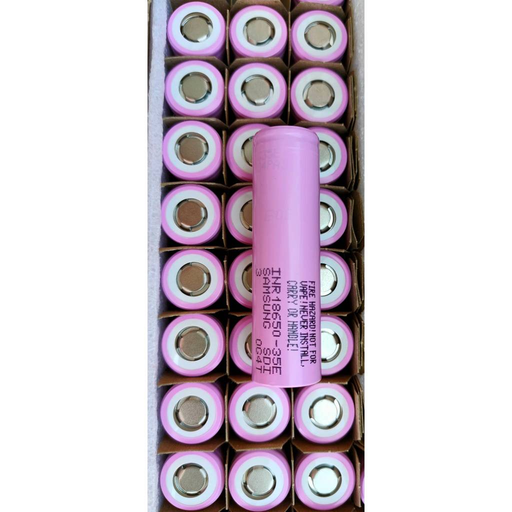 ถ่านชาร์จ Samsung 18650 35E แบคเตอรี่ลิเธียมแท้ INR 18650 3500mAh 3.6v13A พร้อมส่งทันที