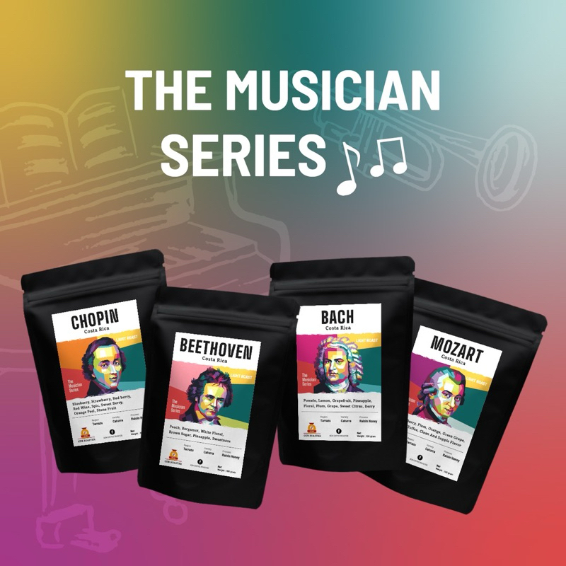 เมล็ดกาแฟคั่วอ่อน  Musician​ Series Costarica​🎷Mozart/Bach/Chopin ขนาด 100 g. >Gen Roaster<ข