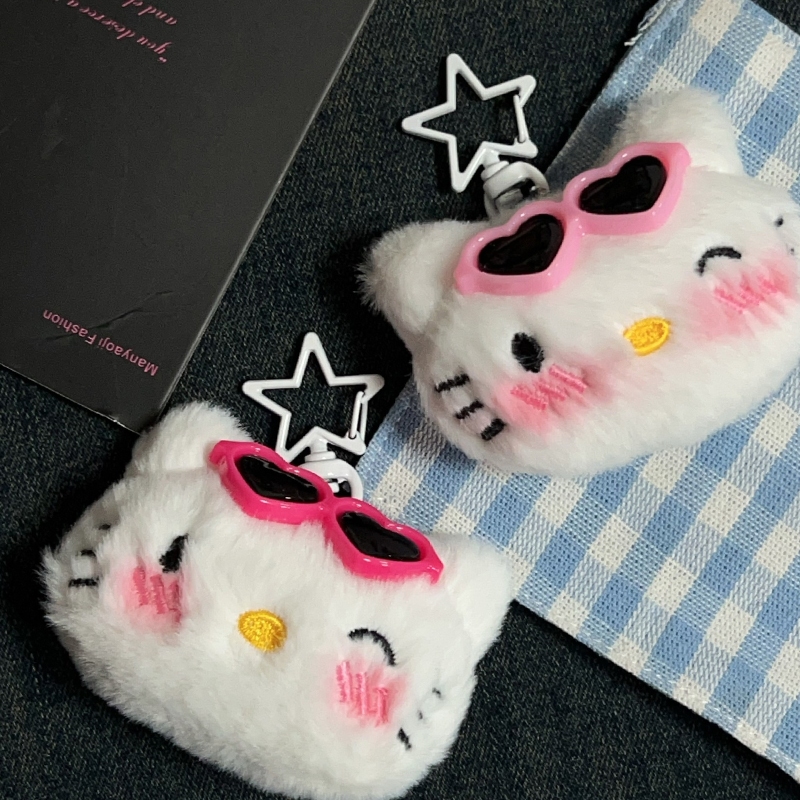 COD-ในไทย💖พวงกุญแจ Hello kittyน่ารักๆฟูๆ สไตล์ญี่ปุ่นและเกาหลี สําหรับกระเป๋านักเรียน สำหรับผู้หญิง 