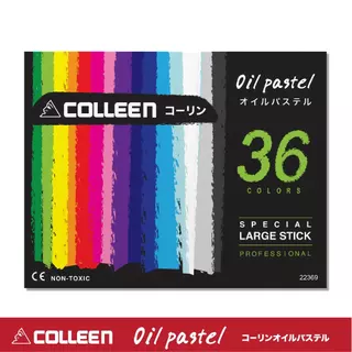 COLLEEN Oil Pastel premium quality สีชอล์ค คอลลีน คุณภาพสูง จัมโบ้ 12, 16, 25, 36 colors แถมสมุดระบายสีเสริมทักษะเด็ก