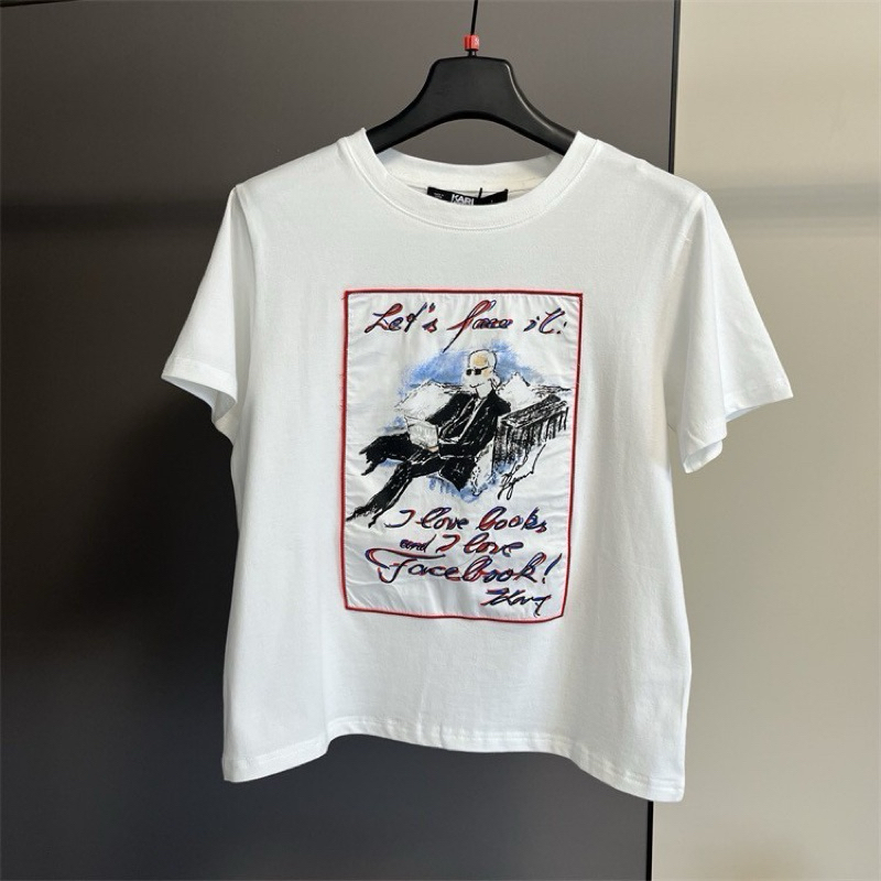 เสื้อ KARL LAGERFELD I LOve Looks and Love Facebook