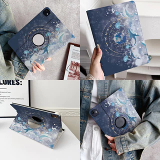 🌻24 ชั่วโมง🌻เคสป้องกัน iPad หมุนได้ 360°🐋วาฬสีน้ำเงิน🐋เหมาะสำหรับรุ่นGen12 Air8 Air7 Gen10 Ge11 Air6