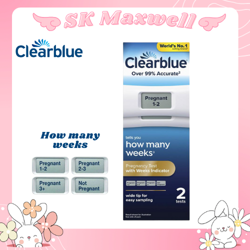 Clearblue Digitalอุปกรณ์ทดสอบการตั้งครรภ์แบบบอกจำนวนสัปดาห์การตั้งครรภ์