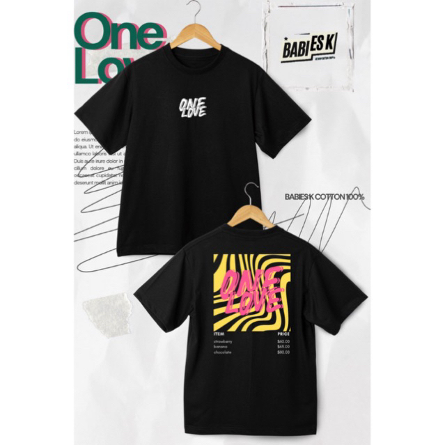 เสื้อยืดสกรีนลาย สำหรับสาย one love cotton100% Babies K แบรนด์