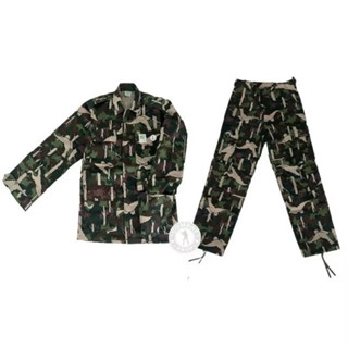 ชุดป่าไม้ ชุดอุทยาน ผ้ากำมะดิน ตัดเย็บสวย ยี่ห้อ SP