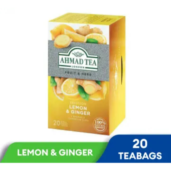 ชาอาหมัด มะนาวและขิง Ahmad tea 20pcsX2g