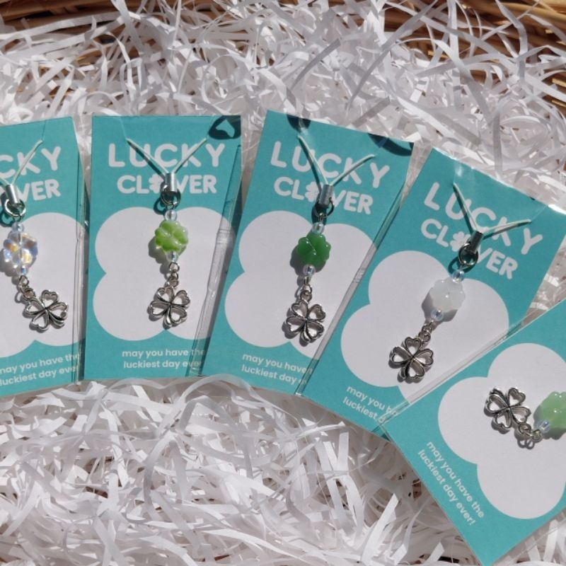 'Lucky Clover☘️ พวงกุญแจใบโคลเวอร์ (ver.1) ของขวัญขอบคุณลูกค้า ของขวัญปัจฉิม