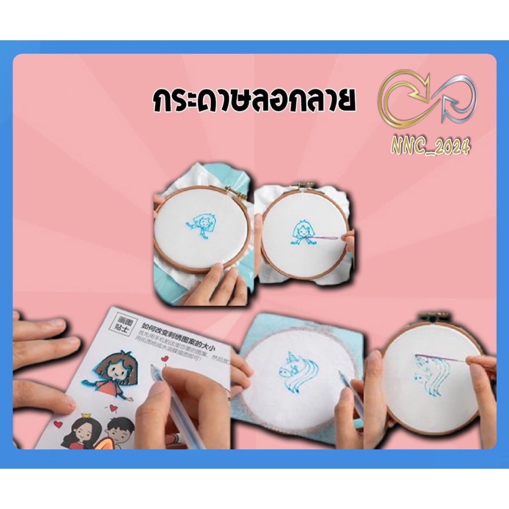 กระดาษลอกลาย และ กระดาษลอกลายแบบละลายน้ำได้ 1 ชุดมี 5 แผ่น แถมฟรี‼️รีฟิลปากกาเขียนผ้า