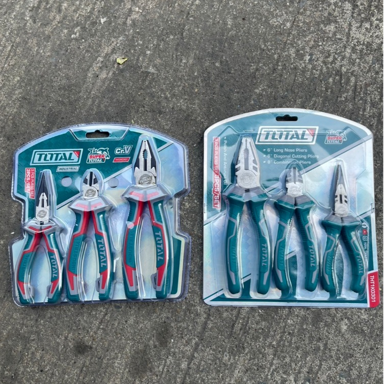 Total คีม  ชุดคีม 3ตัว/ชุด งานเบา/งานหนัก THT1K0301 THT2K0301 THT1K0311 คีมชุด คีมปากจิ้งจก คีมปอกสา