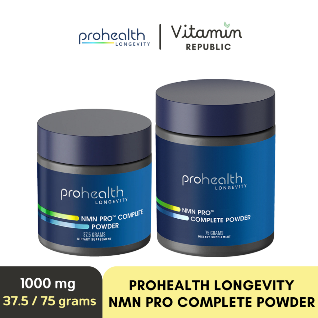 NMN Pro Complete Powder(1000 mg/37.5 g และ 75 g) by ProHealth Longevity ,(NMN + Trans-Resveratrol + 