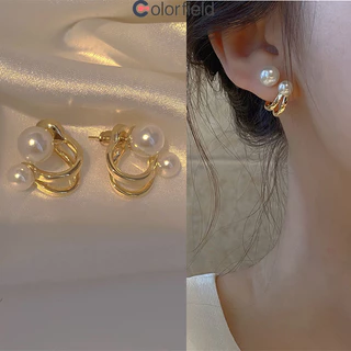 Colorfield ต่างหู S925ต่างหูมุก เรียบง่าย แฟชั่น ต่างหูผู้หญิง สไตล์เกาหลี เครื่องประดับแฟชั่น