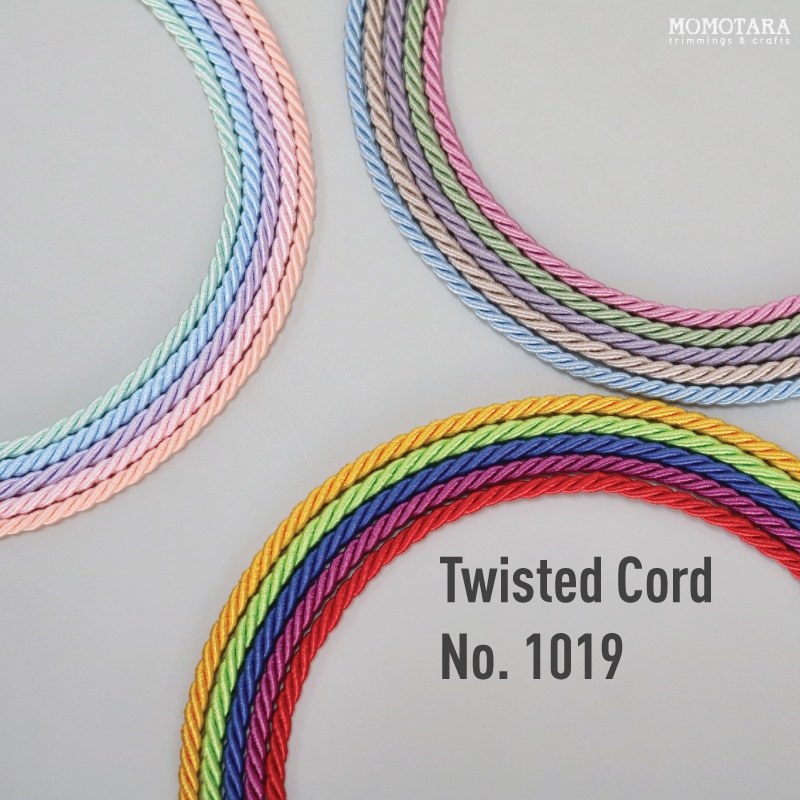 MOMOTARA No.1019 (ชุดที่ 2) เชือกเกลียว Twisted Cord ขนาด 0.4 CM ยาว 18 หลา เชือก เทป diy วัสดุตกแต่ง rope