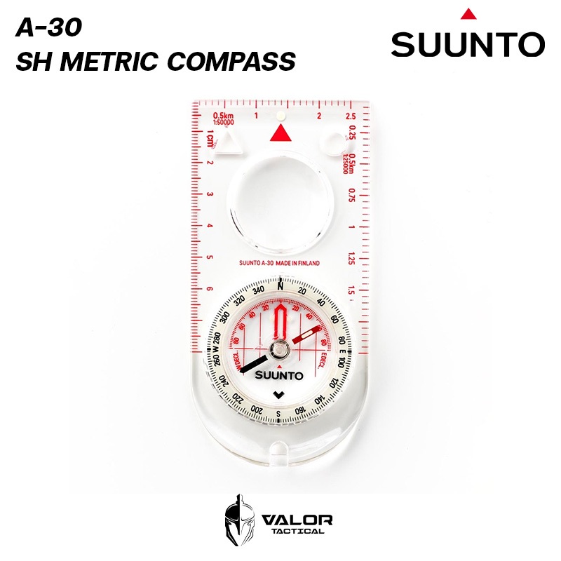 Suunto - A-30 เข็มทิศสำหรับการเดินป่า เข็มทิศเดินทาง พร้อมเลนส์ขยาย อ่านค่าทิศทางแม่นยำ