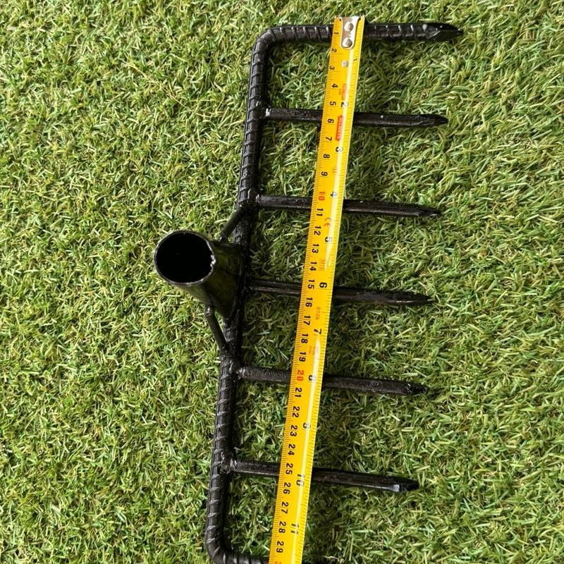 คราดมือเสือด้ามเหล็ก ตะกราว พร้อมด้ามเหล็กยาว 120cm - รูปที่ 3