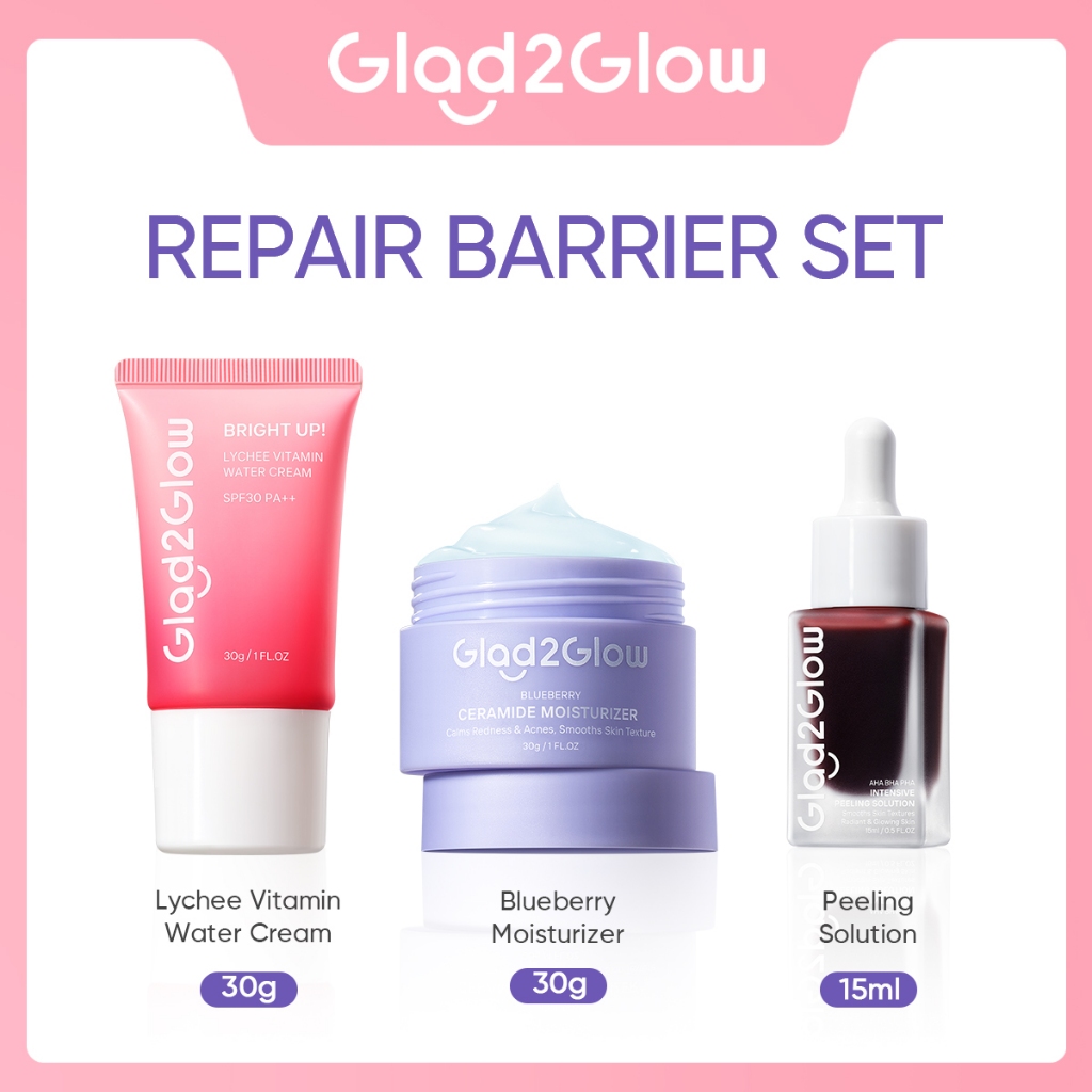 【3ชิ้น】Glad2Glow ไลท์เซรั่ม กันน้ำ กันแดด SPF30 PA++Serum ไนอาซินาไมด์ เซรั่มปรับผิวใส Moisturizer ครีมทาผิว ครีมทาหน้า - รูปที่ 3